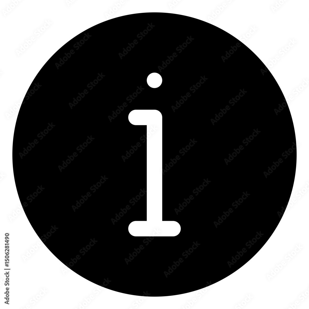 Poster information icon circular style isolated vector icon.