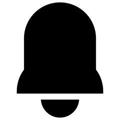 Notification Bell Icon, Bell, Alarm Icon, Silhouette Style Isolated Vector Icon.