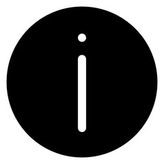 Information Icon Silhouette Style Isolated Vector Icon.