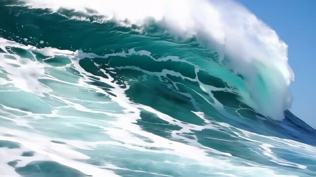 big wave for surfing. wave in the ocean