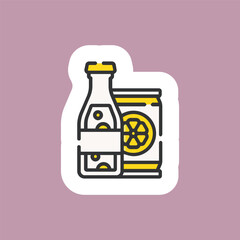 vintage sticker icon illustration