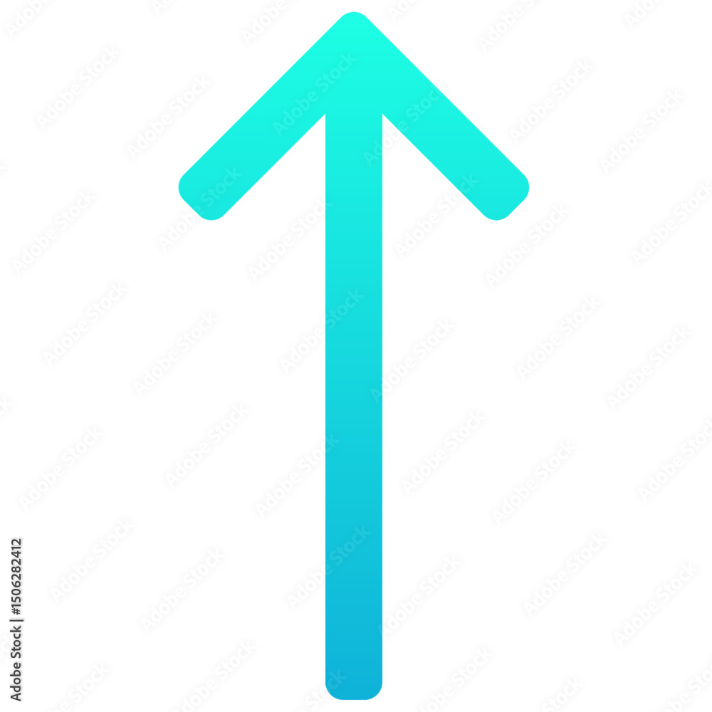 Aufkleber upper arrow icon symbol. upper arrow icon vector. silhouette gradient style isolated vector icon.