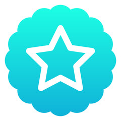 Favorite Sticker Vector Silhouette gradient Isolated Icon, User Interface Icon.	