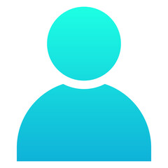 User Avatar Vector Silhouette gradient Isolated Icon, User Interface Icon.