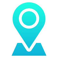 Location Pin Vector Silhouette gradient Isolated Icon, User Interface Icon.	