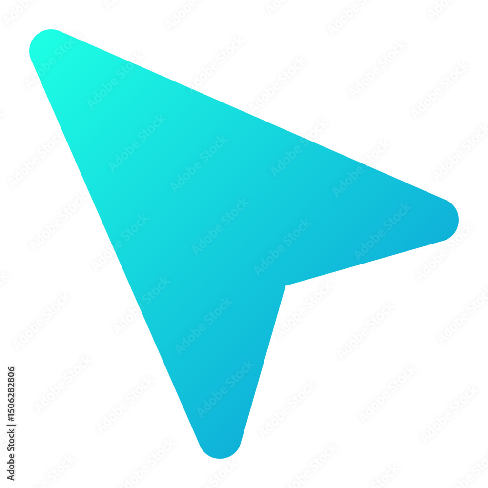 Poster navigation vector silhouette gradient isolated icon, user interface icon.