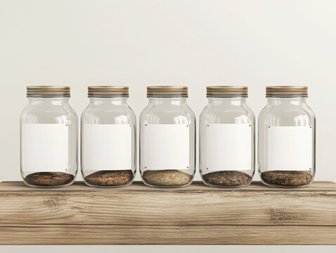 blank glass jar 
