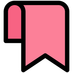 Bookmark Vector Icon, Lineal Color Style Isolated Vector Icon. 