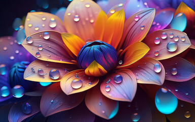 abstract background with flowers