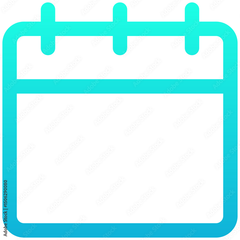 Poster calendar for mobile apps interface vector icons. calendar symbol, lineal gradient style isolated vec