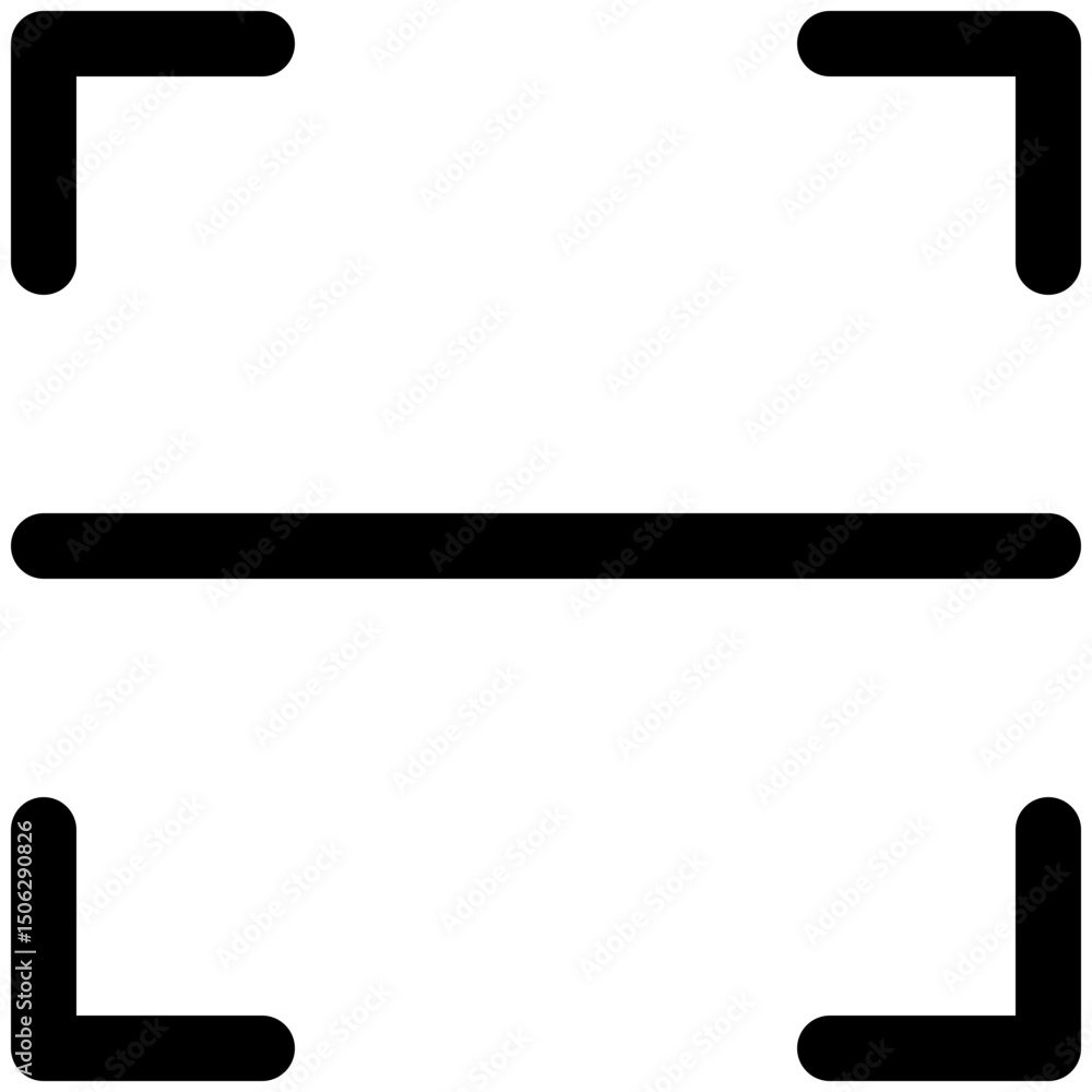 Poster qr code scanner icon, code scanner vector icon, lineal style isolated vector icon.