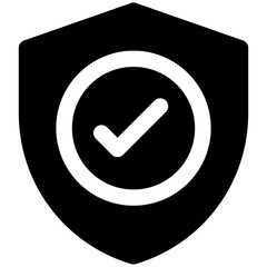 Security Icon, Shield, Protection Vector Icon, Silhouette Style Isolated Vector Icon.	
