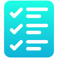 Obraz premium Checklist Icon, Shopping List Vector Icon, Silhouette Gradient Style Isolated Vector Icon.
