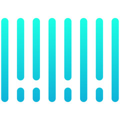 Barcode, Code Scanner Vector Icon, Silhouette Gradient Style Isolated Vector Icon. 