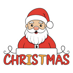 Festive Christmas greeting template featuring cheerful Santa Claus, snowflakes, and holiday decorations—perfect for spreading holiday joy and warm wishes!
