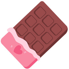 chocolate bar isolated on white