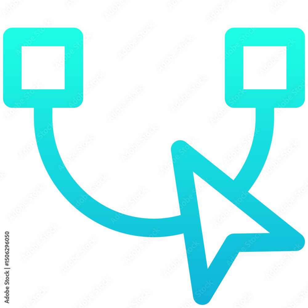 Poster vector editing tool sign icon, lineal gradient style isolated vector icon.