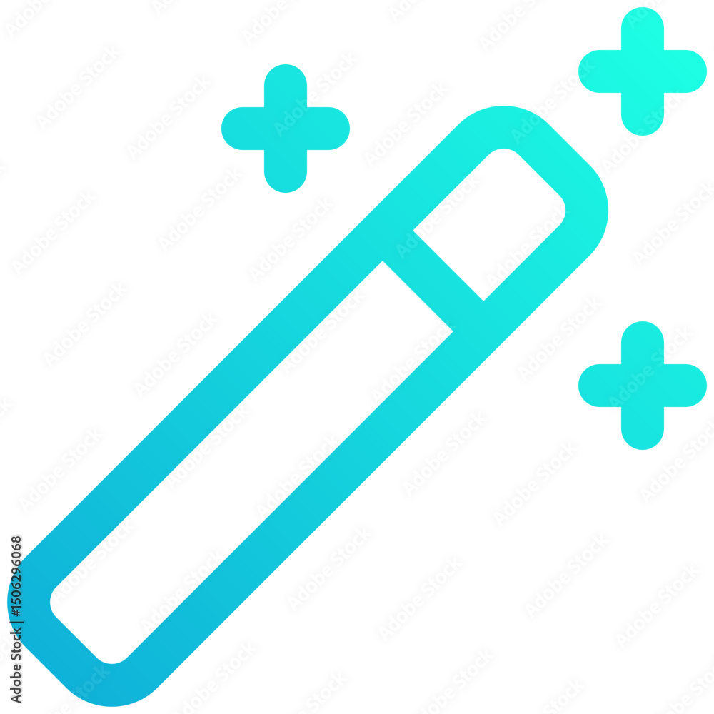 Poster magic wand tool vector icon, lineal gradient style isolated vector icon.