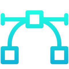 Vector Editing Tool Sign Icon, Lineal Gradient Style Isolated Vector Icon.
