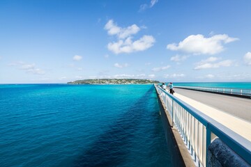 Kouri Bridge and Island View, Okinawa, Japan