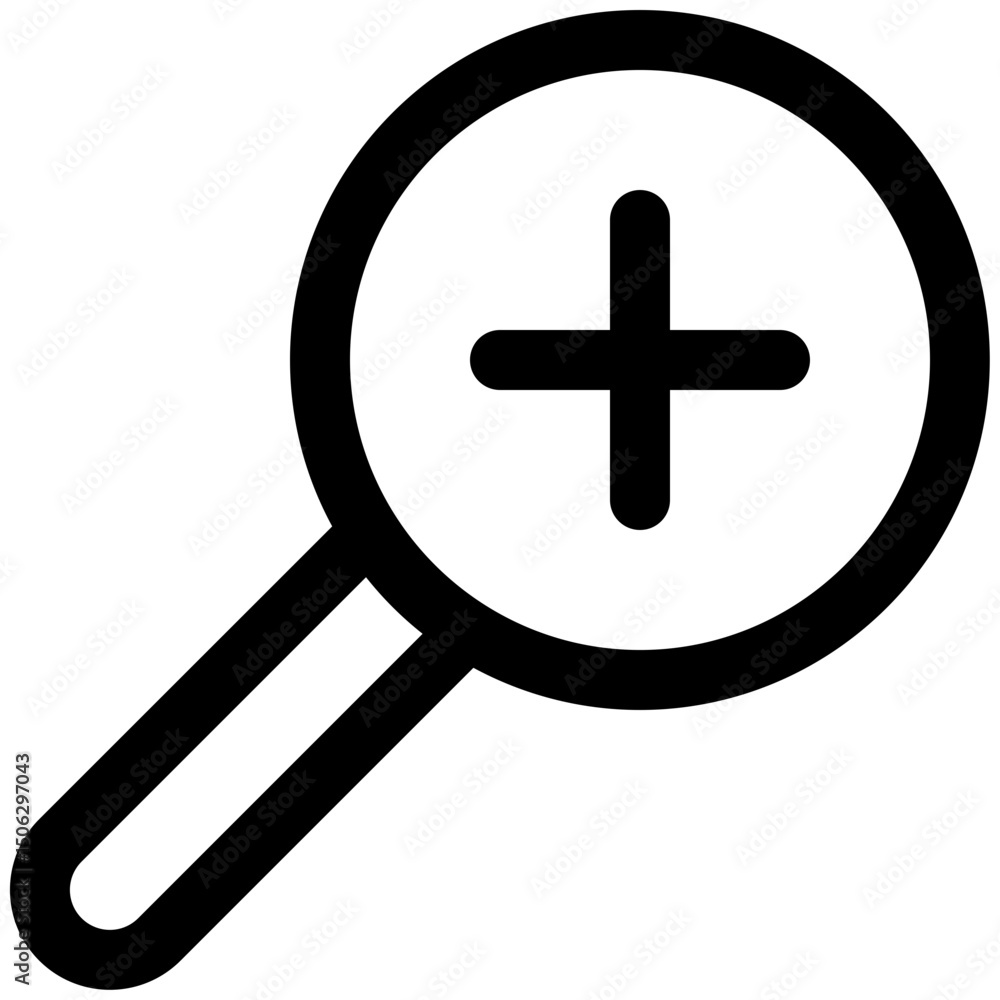 Poster zoom in web interface icon, lineal style isolated vector icon.