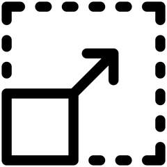 Change Size Icon, Lineal Style Isolated Vector Icon.	
