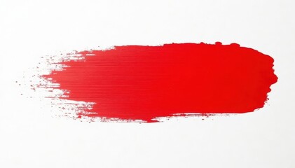Striking red brushstroke against pristine white, art, splash, design