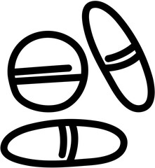 Pills and tablets illustration