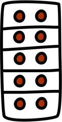 Doodle Illustration of a Pill Blister Pack