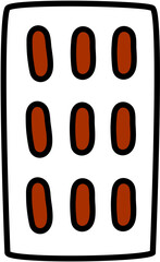 Simple Illustration of a Pill Blister Pack