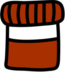 Jar of Liquid or Preserves Illustration