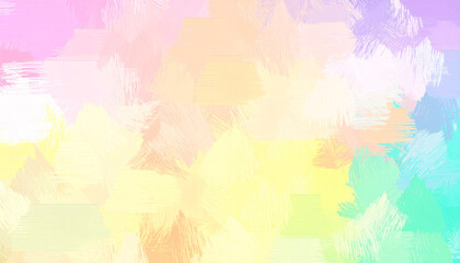 Abstract Pastel Brushstrokes: A vibrant canvas of layered pastel brushstrokes, blending together in a harmonious dance of color, evokes a sense of gentle calm, warmth, and serene beauty.