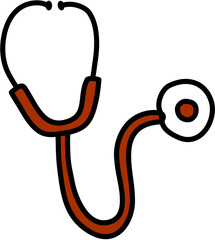 Doodle style medical stethoscope illustration