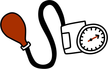 Sphygmomanometer, medical device for measuring blood pressure