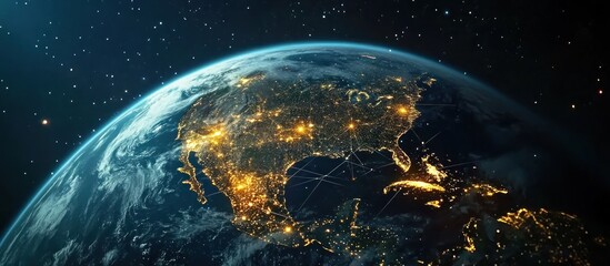 North America at Night: A Celestial View of Urban Lights