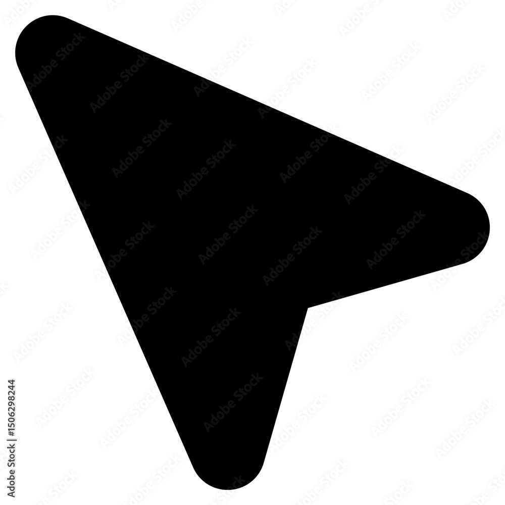 Poster cursor tool vector silhouette isolated icon, user interface icon.