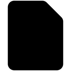 File And Document, Page, Paper Vector Icon, User Interface, User Experience,	 Silhouette style
