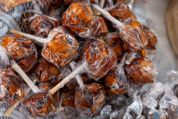 Coconut and panela bonbon, a traditional Colombian treat