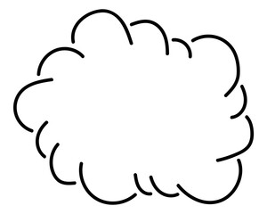 シンプルな吹き出し　雲形