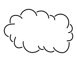 シンプルな吹き出し　雲形