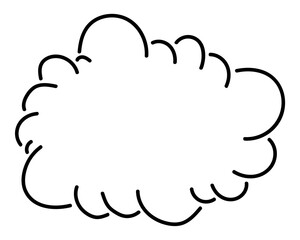 シンプルな吹き出し　雲形