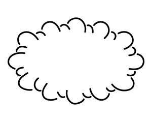 シンプルな吹き出し　雲形
