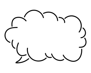 シンプルな吹き出し　雲形