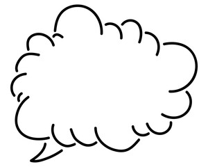 シンプルな吹き出し　雲形