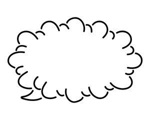 シンプルな吹き出し　雲形