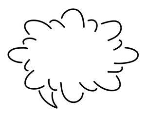 シンプルな吹き出し　雲形