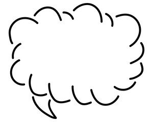 シンプルな吹き出し　雲形