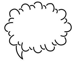 シンプルな吹き出し　雲形