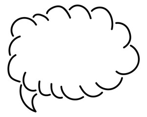 シンプルな吹き出し　雲形
