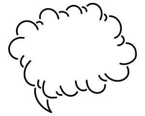 シンプルな吹き出し　雲形